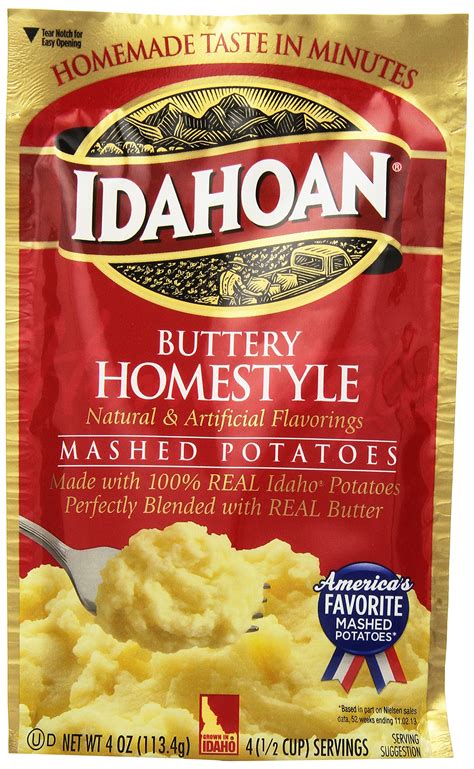 Idahoan Buttery Homestyle Mashed Potatoes, Made with Gluten-Free 100 ...