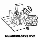Numberblocks Five coloring Page  Download Print Or Color Online For Free sketch template