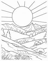 Dazzling Sunset Coloring Pages  Free Printable Art For Kids sketch template