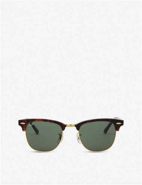 RAY-BAN - Tortoise shell clubmaster sunglasses RB3016 49 | Selfridges.com