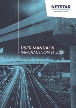 USER MANUAL & INFORMATION GUIDE - Netstar