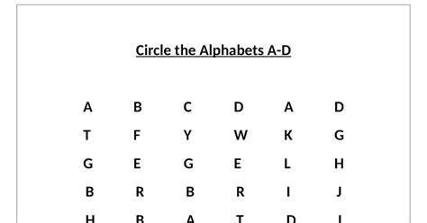 Circle The Letters Worksheet | Alphabet In Circle | Worksheet4All