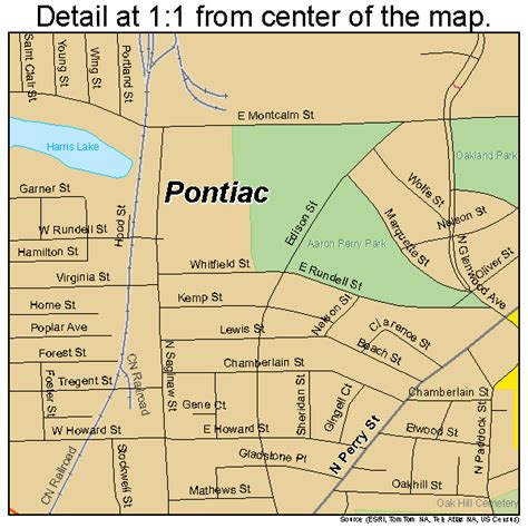 Pontiac Michigan Street Map 2665440