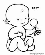 Baby Rattle Coloring Page sketch template