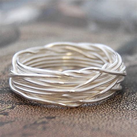 sterling silver interwoven wire ring by otis jaxon silver jewellery | notonthehighstreet.com