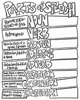 Parts Of Speech Coloring Worksheets With full color example  TPT sketch template