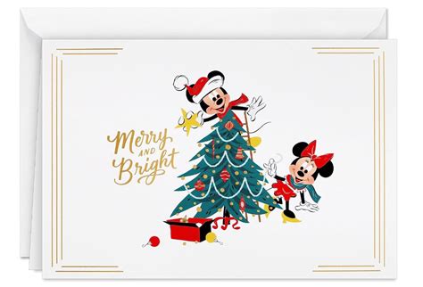 Disney Mickey Mouse Christmas Cards 16 Cards and Envelopes - Etsy