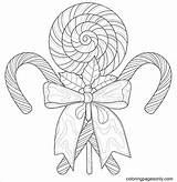 Christmas Candies With Bow Coloring Page  Free Printable Pages sketch template