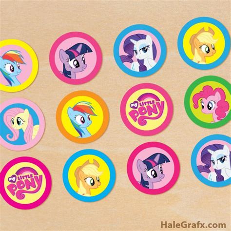 FREE Printable My Little Pony Cupcake Toppers | My little pony party, My little pony birthday ...