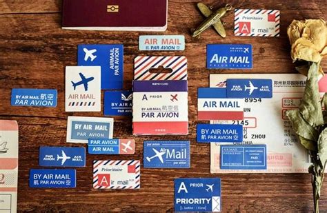 45pcs Par Avion Stickers Pack Airmail Journaling Deco Stickers ...