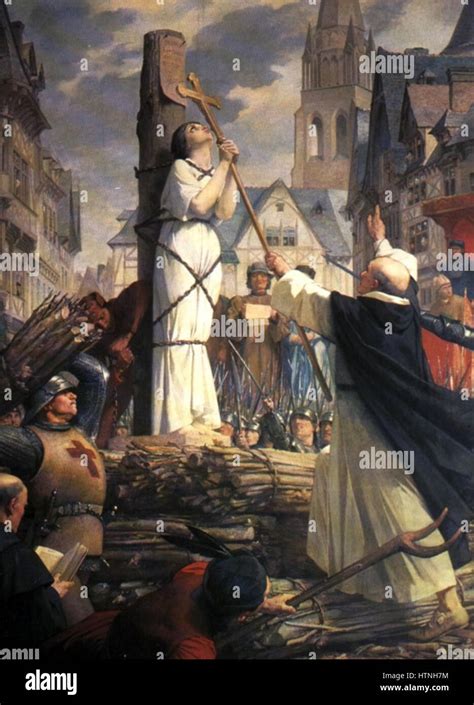 Joan of arc burning at stake Stock Photo - Alamy