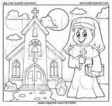 Nun Book Coloring Pages sketch template