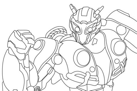 Bumblebee Fighting coloring page - Download, Print or Color Online for Free