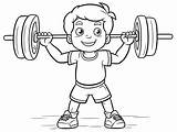 Inspiring Weight Lifting Coloring  Coloring Page sketch template
