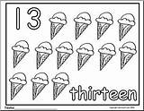 Number 13 Coloring Worksheet sketch template