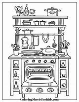 Oven Coloring Pages Free Download  Sheets For Kids sketch template