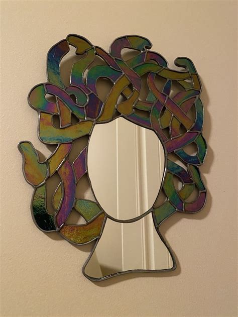 Medusa Mirror | Stained glass mirror, Mirror wall art, Mirror wall decor