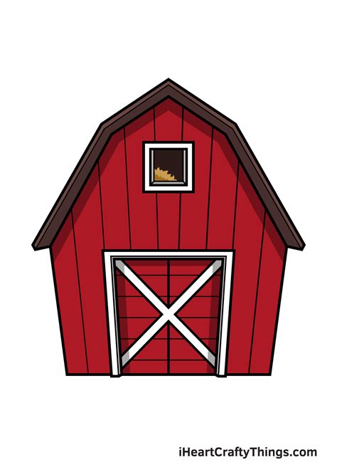 Barn Drawing - How To Draw A Barn Step By Step