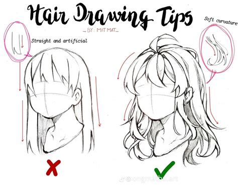 how to draw anime hair for beginners with step by step drawing ...