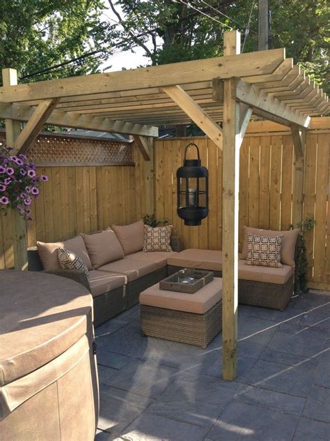 gartenecke gestalten sitzplatz pergola ecksofa rattan Backyard Pergola ...