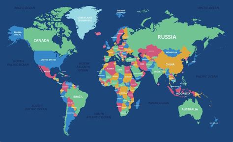 Download World Map with Country Names for free | Mapamundi con nombres ...