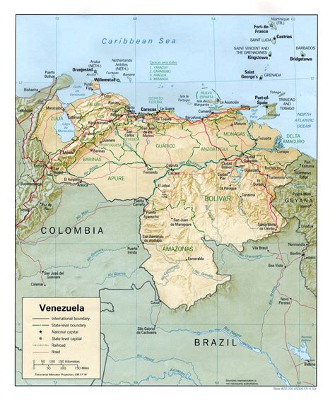 Map of Venezuela, Geography