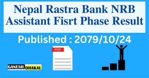 Nepal Rastra Bank Result - Assistant First Phase 2079