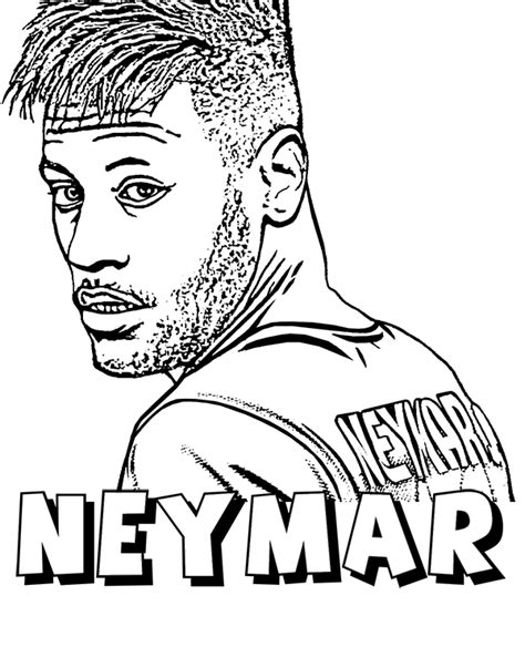 Soccer coloring pages neymar haircut | Football coloring pages ...