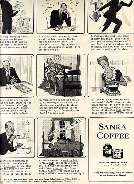 Sanka Coffee Ad 1942 - Vintage Ads and Stuff