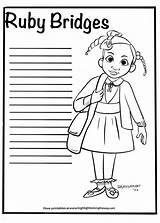 Ruby Bridges Printable Coloring sketch template