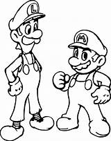 Mario And Luigi Printable Coloring Pages sketch template