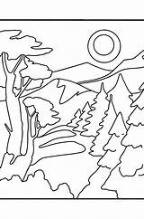 Landschaften Malvorlagen Coloring Mewarnai Landschappen Alam  sketch template