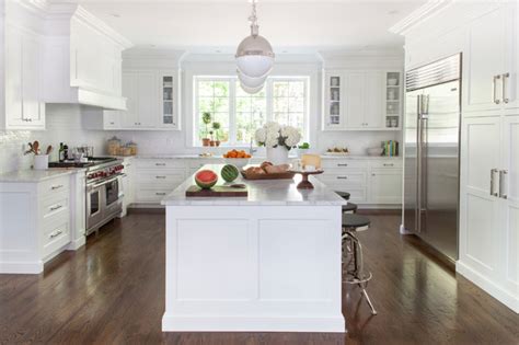 White Transitional Kitchen - Transitional - Kitchen - new york - by ...