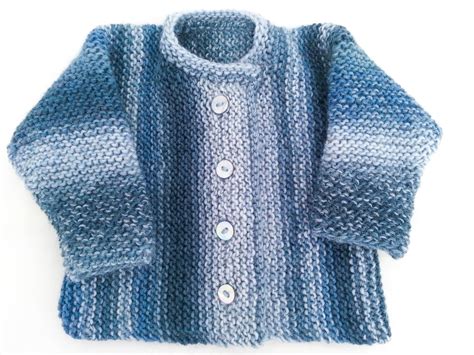 KNITTING PATTERN Garter Stitch Baby Cardigan Baby Sweater