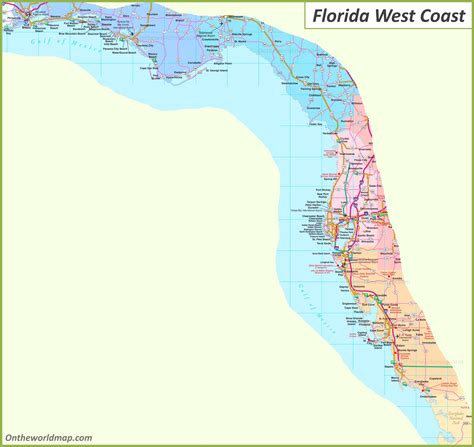 Map Of West Side Of Florida - Maps For You