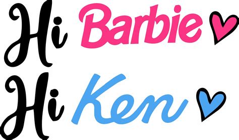 Hi Barbie Hi Ken SVG, Barbie Doll SVG, Ken Doll SVG PNG DXF, 58% OFF