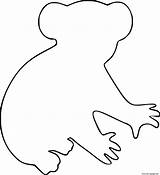 Koala Outline Coloring Page Printable sketch template