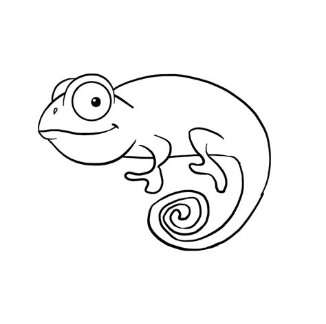 How to Draw a Chameleon - Really Easy Drawing Tutorial