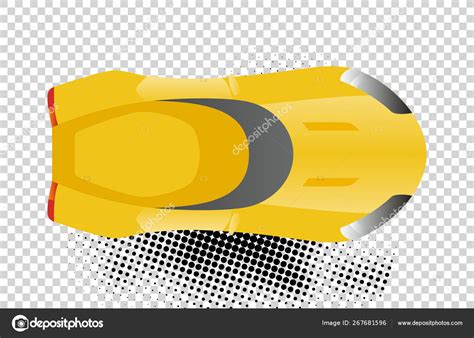 Yellow sport car top view vector illustration. Flat design auto ...