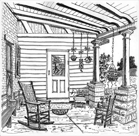 How To Draw A Porch