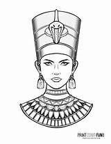 Queen Nefertiti coloring Pages Ancient Egyptian Royalty At  sketch template