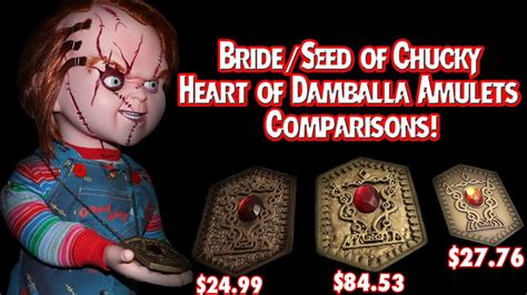 Bride/Seed of Chucky Heart of Damballa Amulets Comparisons! (TOTS, Frightcrate ...