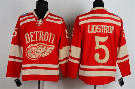 2019 Detroit Red Wings Winter Classic Hockey Jerseys 5 Nicklas Lidstrom ...