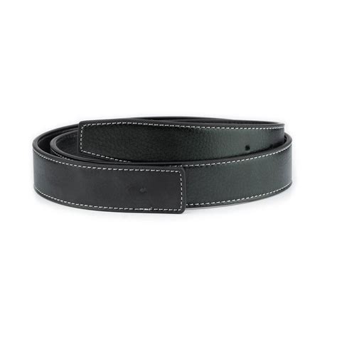 Buy Black Vegan Leather Belt Strap For Buckle Reversible 35 Mm