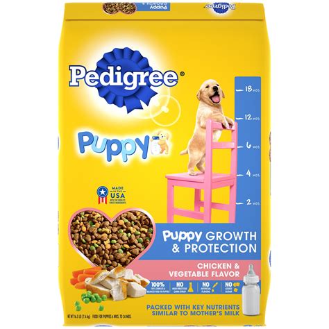 PEDIGREE Puppy Growth & Protection Dry Dog Food Chicken & Vegetable Flavor, 16.3 lb. Bag ...