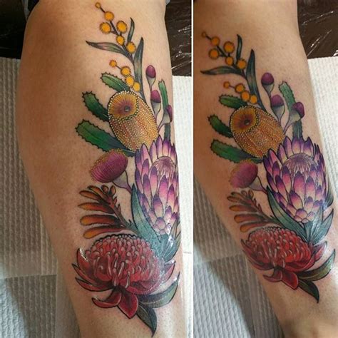 Australian floral piece for Trish. #straya #botanicaltattoo #flowers ...