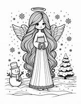 Free Angel Coloring Pages For Kids sketch template