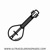 Mandolin Coloring Pages For Kids  Free To sketch template