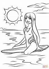 Surfer Dude Coloring Page Pages sketch template