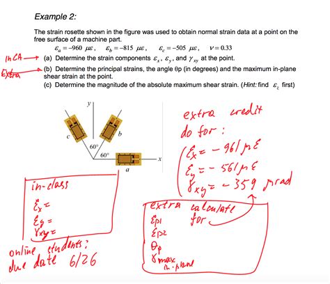 Solved: Example 2: The Strain Rosette Shown In The Figure ... | Chegg.com